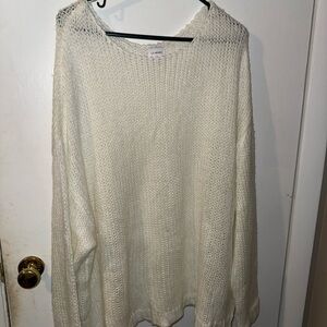 La Hearts Women's Soft Cream Pullover Sweater